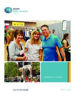 PARENTS’ GUIDE - Moody Bible Institute