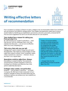 Writing effective letters of recommendation