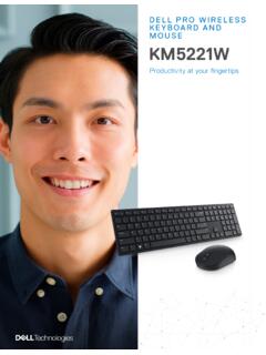 Dell Pro Wireless Keyboard and Mouse - KM5221W Data …