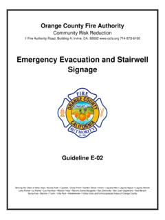 Emergency Evacuation and Stairwell Signage: E-02 - OCFA