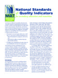 National Standards Quality Indicators - NASET