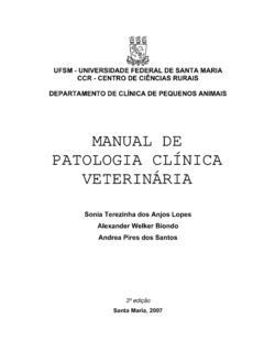 MANUAL DE PATOLOGIA CL&#205;NICA VETERIN&#193;RIA