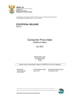 Consumer Price Index - statssa.gov.za