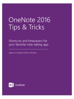 OneNote 2016 Tips &amp; Tricks - download.microsoft.com
