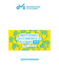 QUESTIONNAIRE - Observatoire de la vie &#201;tudiante