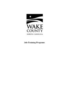 Job-Training Programs - Wake County, North …