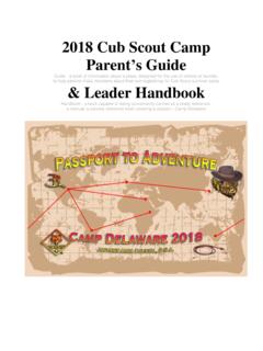 2018 Cub Scout Camp Parent s Guide &amp; Leader Handbook