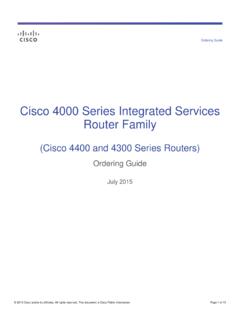 Cisco 4400-4300 Series Routers - Andover Consulting Group
