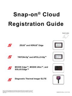 Snap-on Cloud Registration Guide