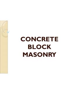CONCRETE BLOCK MASONRY