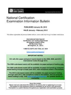 National Certification Examination Information …