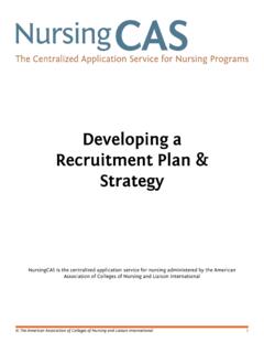 Developing a Recruitment Plan &amp; Strategy - NursingCAS