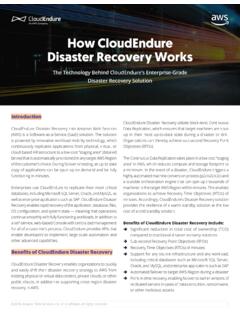 How CloudEndure Disaster Recovery Works