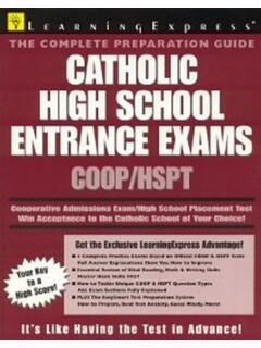 Catholic High School Entrance Exams - WorldWise Tutoring