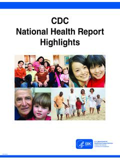 CDC National Health Report Highlights