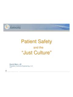 Patient Safety and the 'Just Culture'