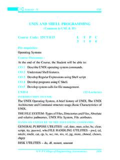 UNIX AND SHELL PROGRAMMING