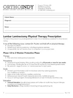 Lumbar Laminectomy Physical Therapy Prescription