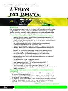 Vision 2030 Jamaica | National Development Plan A Vision ...