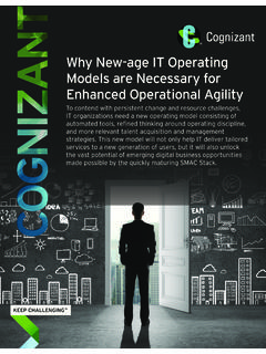 Why New-age IT Operating Models are Necessary …