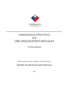 LIDERAZGO EFECTIVO EN ORGANIZACIONES SOCIALES