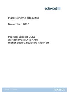 Mark Scheme (Results) November 2016 - Edexcel