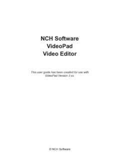 NCH Software VideoPad Video Editor