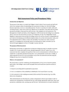 Risk Assessment Policy and Procedures Policy - LSI