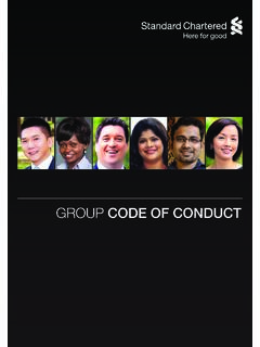 GROUP CODE OF CONDUCT - Standard Chartered