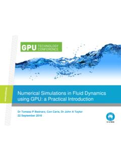 Numerical Simulations in Fluid Dynamics using GPU a ...