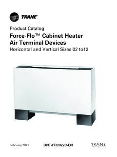 Product Catalog Force-Flo™ Cabinet Heater Air Terminal Devices