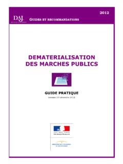 DEMATERIALISATION DES MARCHES PUBLICS - …