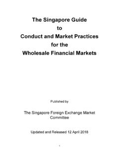 The Singapore Guide to Conduct and Market Practices for ...