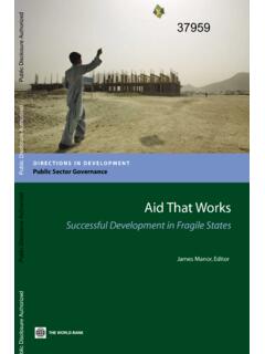Aid That Works - World Bank