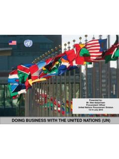 DOING BUSINESS WITH THE UNITED NATIONS (UN)