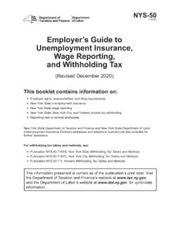 Form NYS-50 Employer's Guide to Unemployment Insurance ...