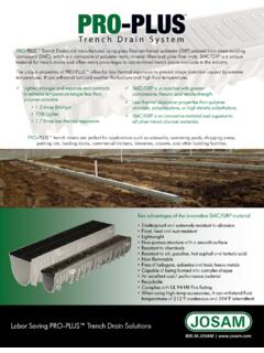 PRO-PLUS™ Trench Drains are manufactured using glass ...