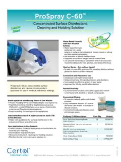 Concentrated Surface Disinfectant, - Certol …