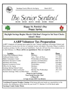 AARP Volunteer Tax Preparation - Saratoga County …