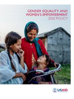 Gender Equality and Women’s Empowerment 2020 Policy