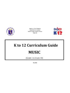 K to 12 Curriculum Guide - Department of Education