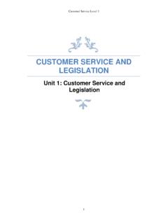 Customer service and legislation