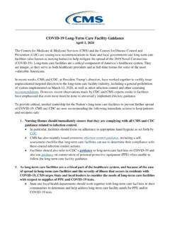 COVID-19 Long-Term Care Facility Guidance