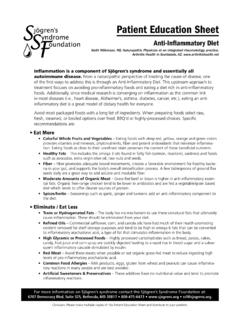 Patient Education Sheet - Sj&#246;gren's Syndrome …
