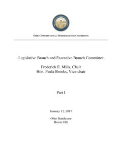 Legislative Branch and Executive Branch …