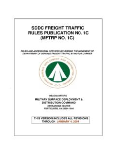 SDDC FREIGHT TRAFFIC RULES PUBLICATION N0. …