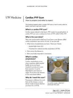 What is a cardiac PYP scan? DRAFT - UW Medicine