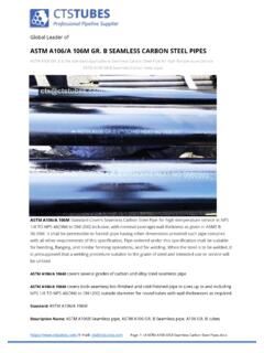 ASTM A106/A 106M GR. B SEAMLESS CARBON STEEL PIPES