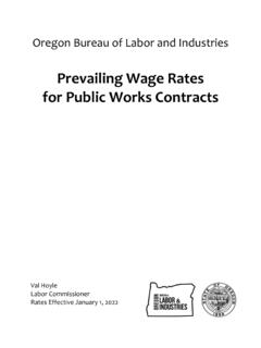 PREVAILING WAGE RATES - Oregon