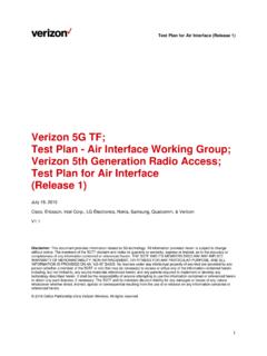 Verizon 5G TF; Test Plan - Air Interface Working …